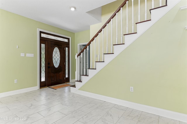 view of foyer entrance