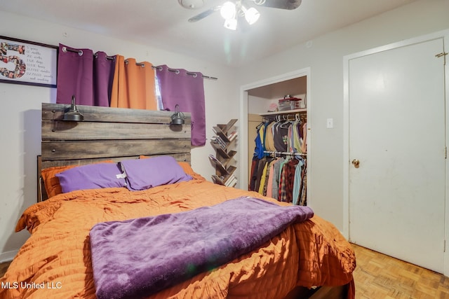 2211 Popps Ferry Rd, Biloxi, MS 39532 - bedroom featuring a closet, ceiling fan, and a spacious closet