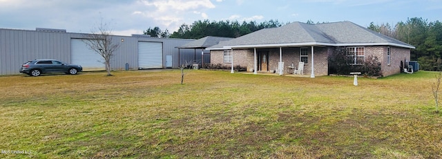 exterior space with a lawn