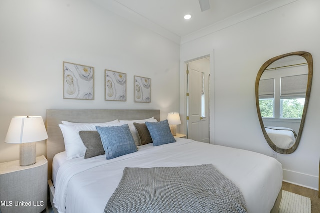 26470 W Beach Blvd, Pass Christian, MS 39571 - bedroom featuring wood finished floors and recessed lighting