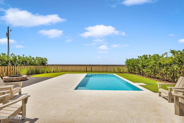 26470 W Beach Blvd, Pass Christian, MS 39571 - view of swimming pool with a patio area and a fenced backyard