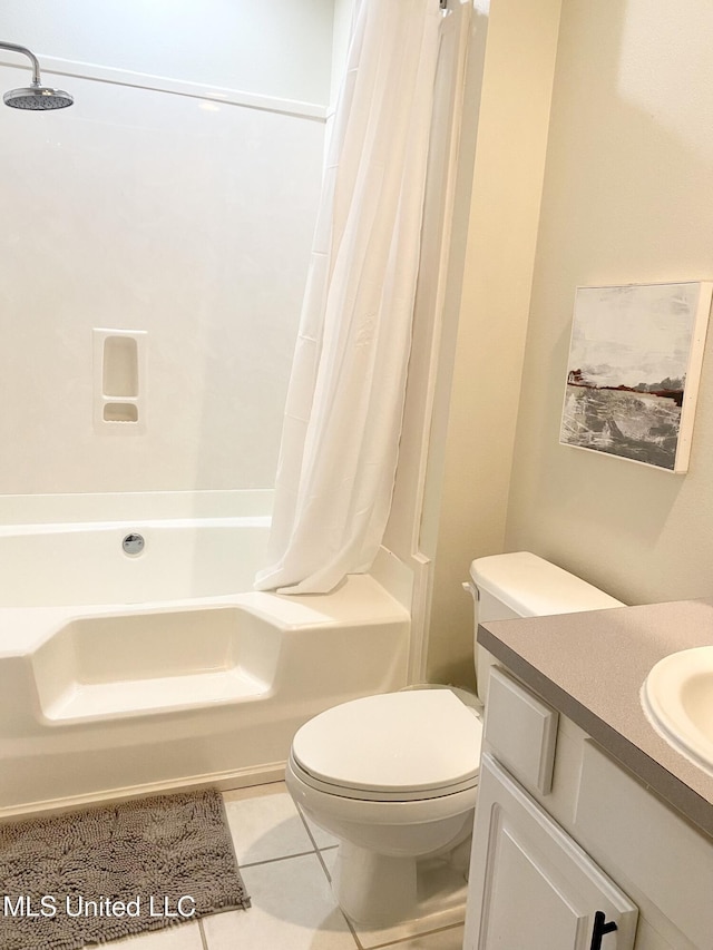 2252 Beach Dr Unit 203, Gulfport, MS 39507 - full bathroom with shower / bath combo with shower curtain, tile patterned floors, and vanity