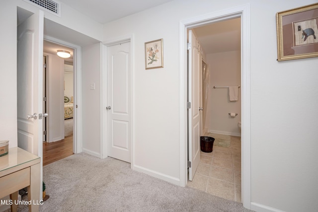 3230 Cumberland Rd Unit 18, Ocean Springs, MS 39564 - hall featuring baseboards, carpet, and visible vents