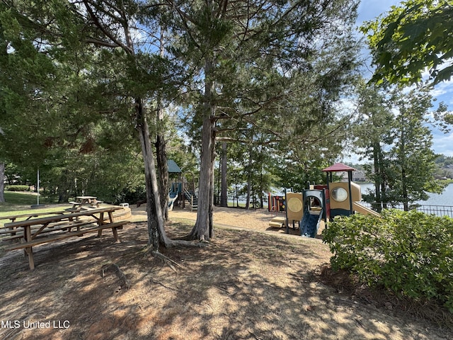 view of yard featuring a playground