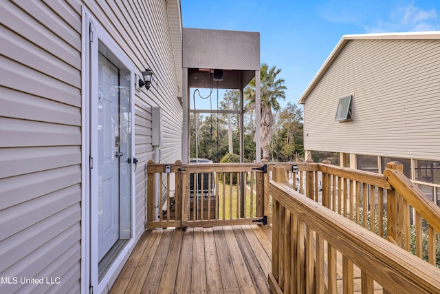 view of wooden deck