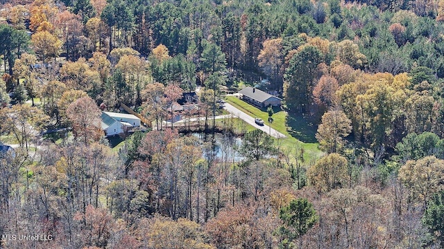 148 Stanton Hall Dr, Florence, MS 39073 - aerial view of property and surrounding area featuring a forest