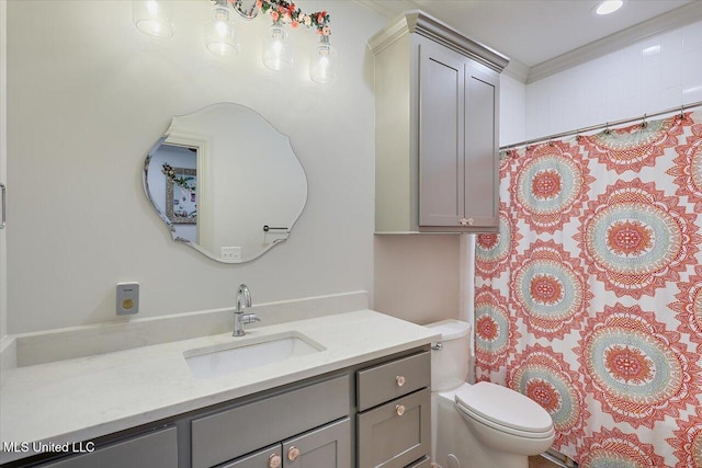 full bathroom with vanity and toilet