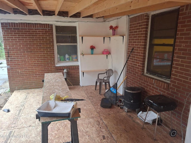 view of patio featuring grilling area