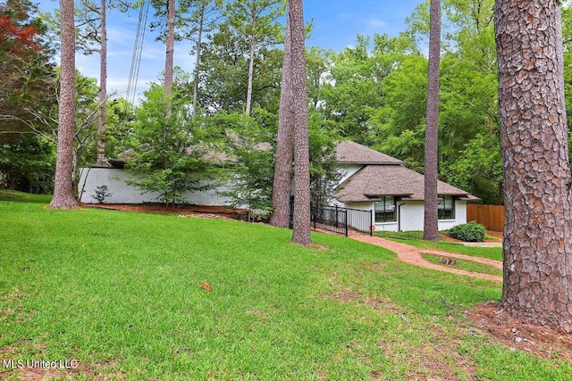 exterior space with a front lawn