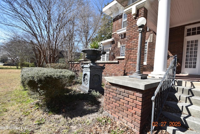 exterior details with brick siding