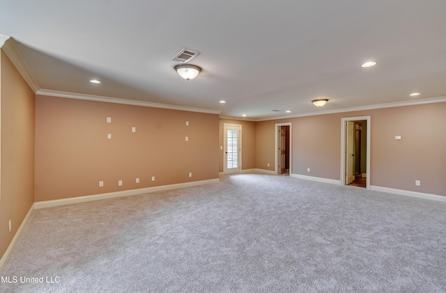 104 Faith Way, Brandon, MS 39042 - unfurnished room featuring recessed lighting, crown molding, baseboards, and carpet flooring