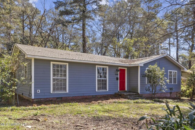 5360 Wayneland Dr, Jackson, MS 39211 - ranch-style home featuring crawl space and roof with shingles