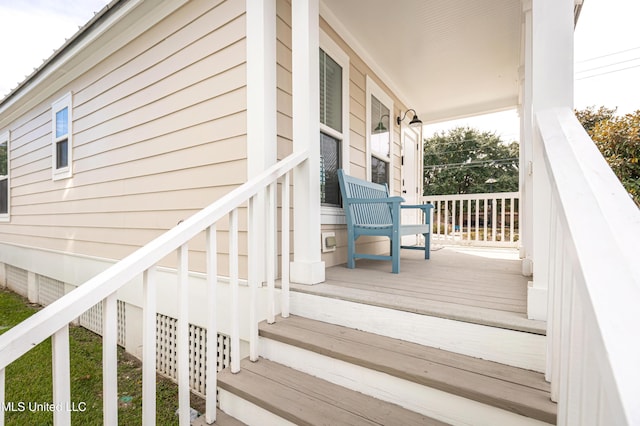 exterior space featuring a porch