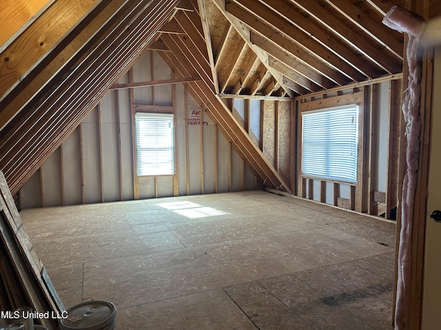 view of attic