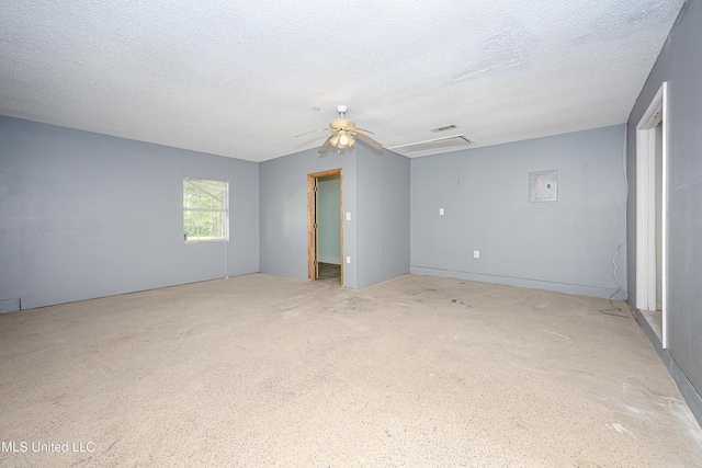 8113 Barron Rd, Moss Point, MS 39562 - spare room featuring a textured ceiling and ceiling fan