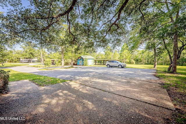 8113 Barron Rd, Moss Point, MS 39562 - view of front of home featuring an outbuilding and driveway