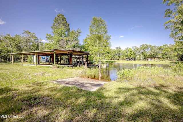 8113 Barron Rd, Moss Point, MS 39562 - view of yard with a water view