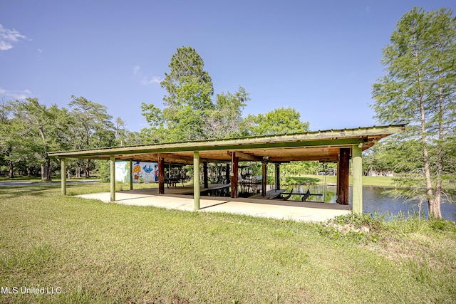 8113 Barron Rd, Moss Point, MS 39562 - view of home's community featuring a lawn and a water view