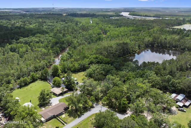 8113 Barron Rd, Moss Point, MS 39562 - aerial view of property's location with a heavily wooded area and a large body of water