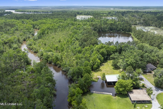 8113 Barron Rd, Moss Point, MS 39562 - aerial view of a heavily wooded area and a nearby body of water