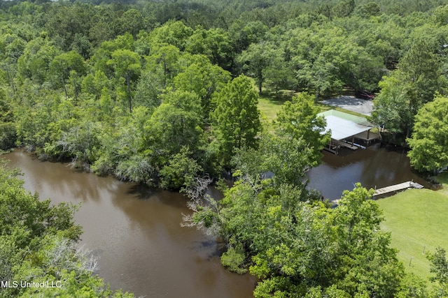 8113 Barron Rd, Moss Point, MS 39562 - aerial view of a heavily wooded area and a nearby body of water
