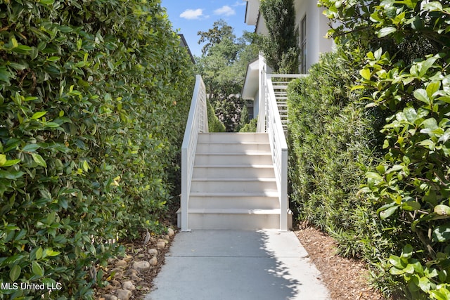 view of stairs