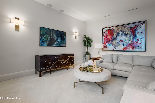 view of carpeted living room