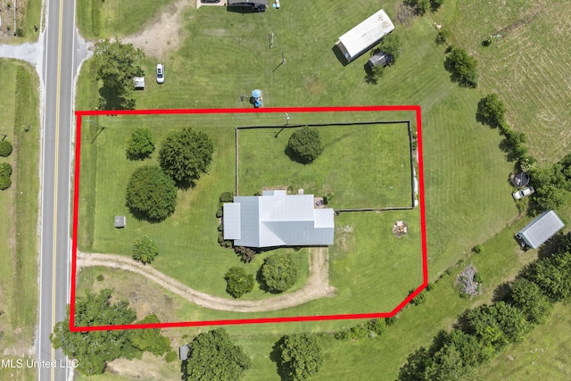 12219 County Farm Rd, Gulfport, MS 39503 - overview of rural landscape featuring property parcel outlined