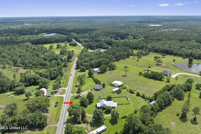 12219 County Farm Rd, Gulfport, MS 39503 - aerial view of property's location featuring a heavily wooded area and a large body of water