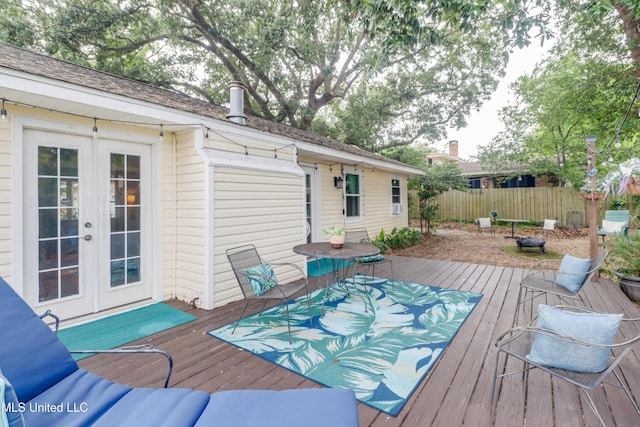 109 Palm Ave, Pass Christian, MS 39571 - wooden deck featuring french doors