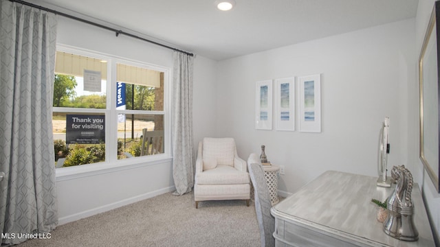 169 Mill Ct, Lucedale, MS 39452 - sitting room featuring carpet and recessed lighting
