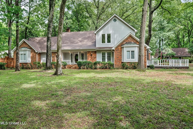 view of property with a front yard