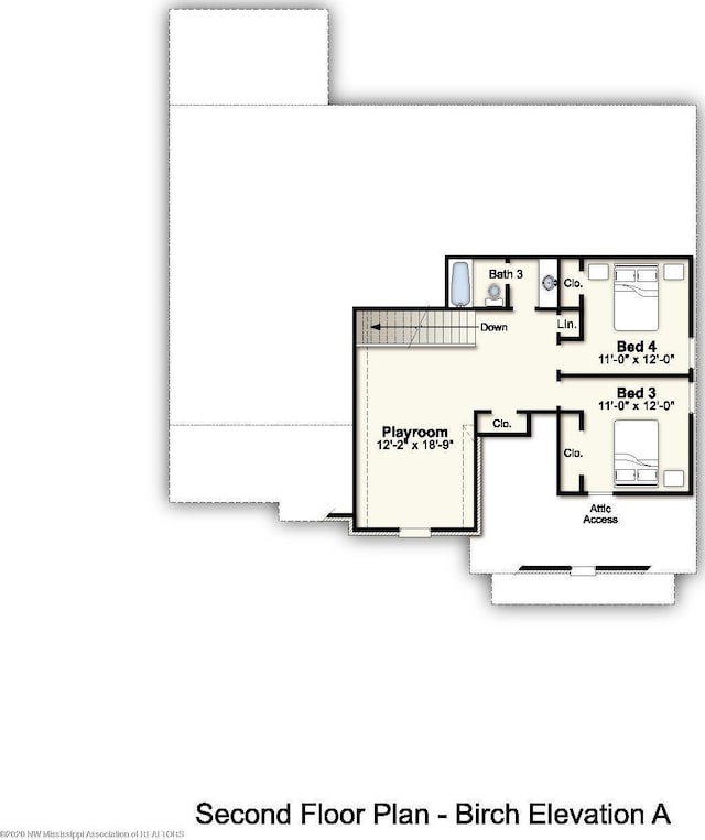 3919 Mcelroy Farms Dr, Olive Branch, MS 38654 - view of room layout