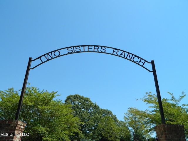 view of community sign