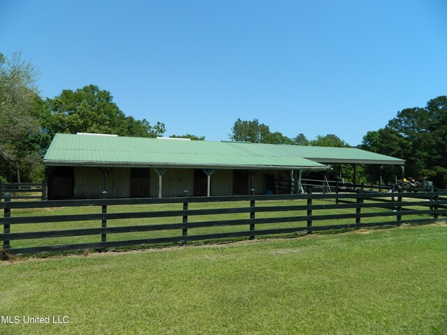 view of horse barn