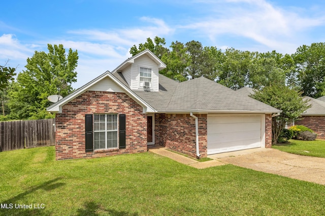 1201 Arbor Hill Dr, Brandon, MS 39042 - traditional home with brick siding, concrete driveway, a garage, and a shingled roof