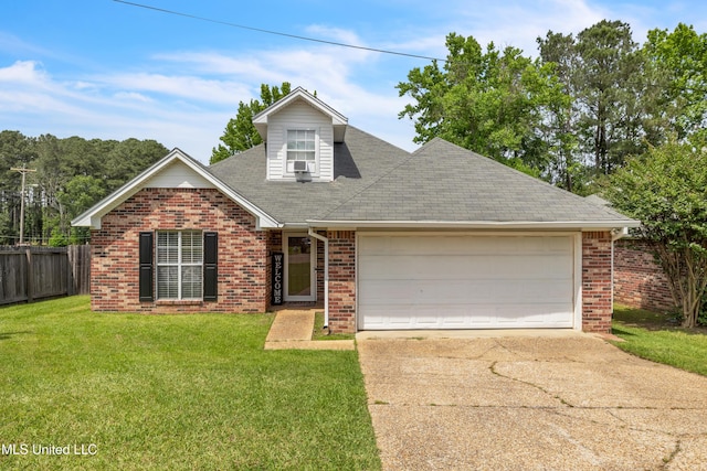 1201 Arbor Hill Dr, Brandon, MS 39042 - traditional-style home with brick siding, concrete driveway, an attached garage, and a shingled roof