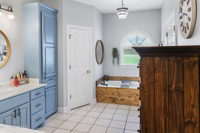 108 Kenbridge Ln, Madison, MS 39110 - full bath with tile patterned flooring, a garden tub, and vanity