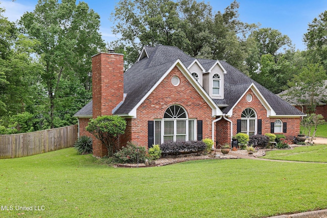 108 Kenbridge Ln, Madison, MS 39110 - traditional-style house featuring brick siding, a chimney, and roof with shingles