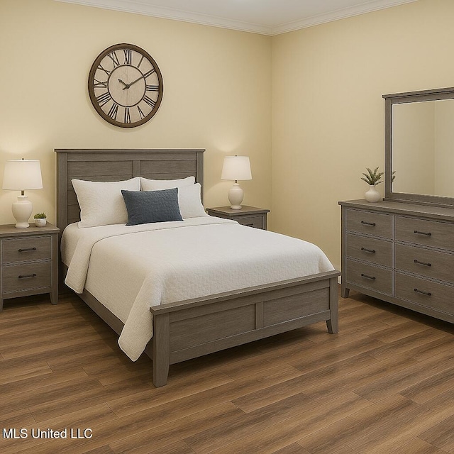 108 Kenbridge Ln, Madison, MS 39110 - bedroom featuring dark wood finished floors and ornamental molding