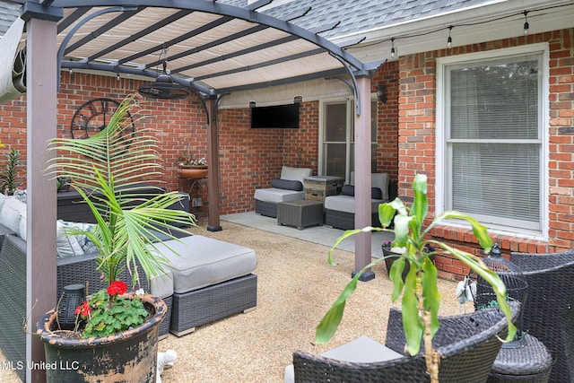 108 Kenbridge Ln, Madison, MS 39110 - view of patio / terrace with a pergola and ceiling fan