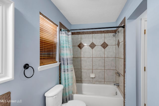 3005 Robalo Dr, Gautier, MS 39553 - full bathroom with shower / bath combo and a textured ceiling