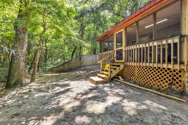 3005 Robalo Dr, Gautier, MS 39553 - view of patio / terrace featuring a sunroom