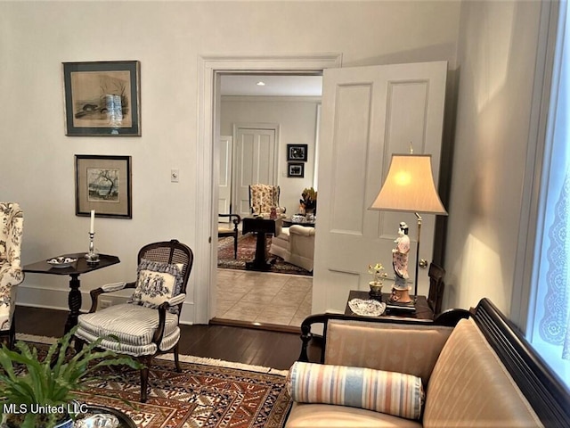 707 State St Unit 705, Natchez, MS 39120 - sitting room with hardwood / wood-style floors and baseboards