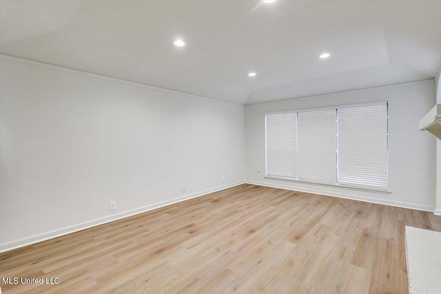 empty room featuring light hardwood / wood-style flooring