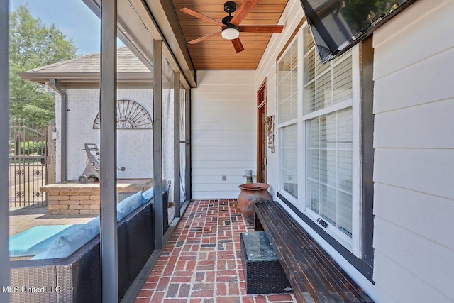 30 Charleston Cir, Brandon, MS 39047 - unfurnished sunroom with ceiling fan