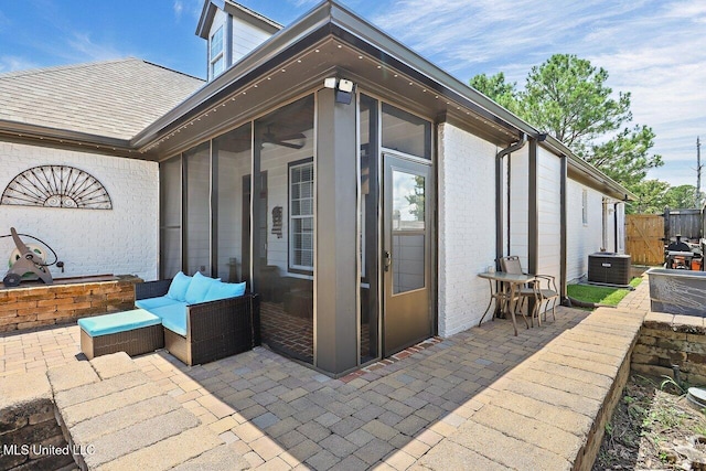 30 Charleston Cir, Brandon, MS 39047 - view of patio / terrace with a sunroom