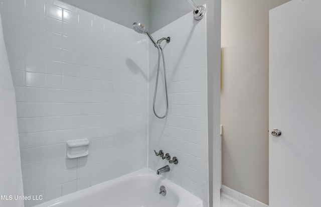 full bathroom featuring tub / shower combination