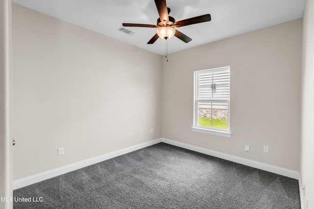 14864 Audubon Lake Blvd, Gulfport, MS 39503 - unfurnished room with ceiling fan and dark colored carpet
