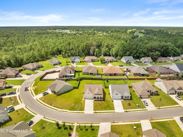 14864 Audubon Lake Blvd, Gulfport, MS 39503 - aerial perspective of suburban area featuring a heavily wooded area